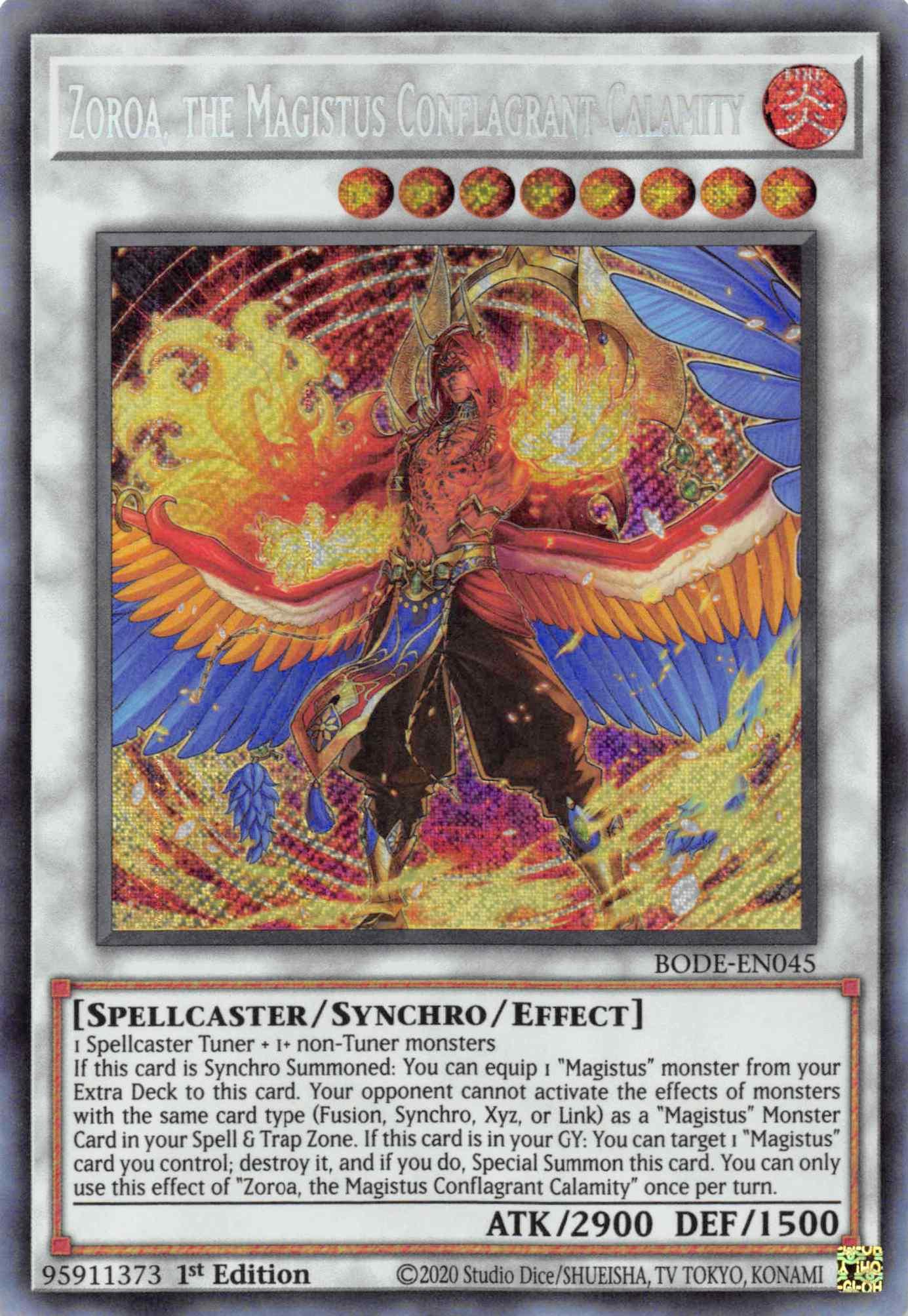 Zoroa, the Magistus Conflagrant Calamity [BODE-EN045] Secret Rare - Josh's Cards