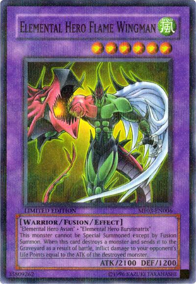 Elemental Hero Flame Wingman [MF03-EN006] Parallel Rare - Josh's Cards