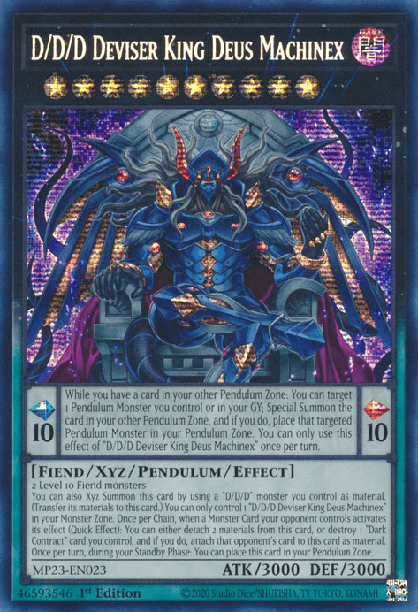 D/D/D Deviser King Deus Machinex [MP23-EN023] Prismatic Secret Rare - Josh's Cards
