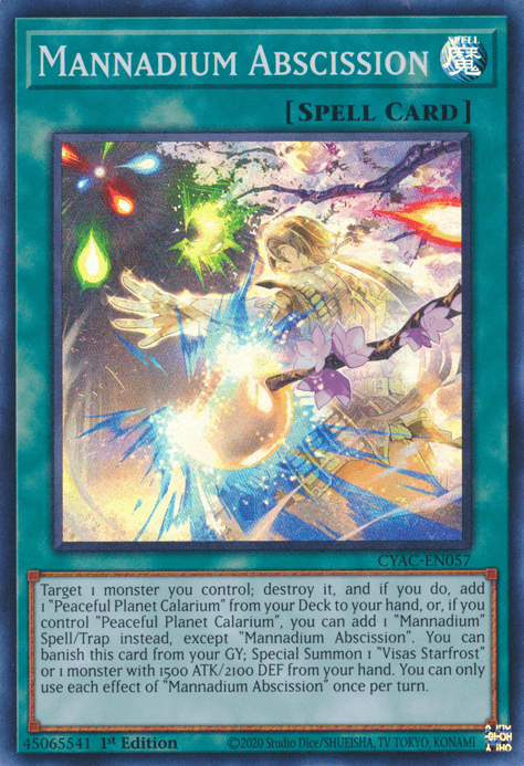 Mannadium Abscission [CYAC-EN057] Super Rare - Josh's Cards