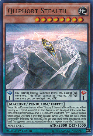 Qliphort Stealth [MP15-EN210] Ultra Rare - Josh's Cards