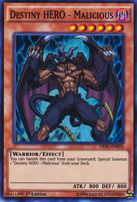 Destiny HERO - Malicious [DESO-EN010] Super Rare - Josh's Cards