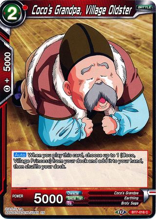 Coco's Grandpa, Village Oldster (BT7-016) [Assault of the Saiyans] Parallel Foil
