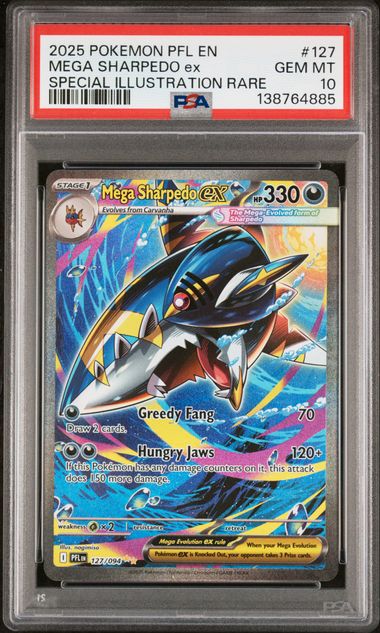 Mega Sharpedo ex Phantasmal Flames 127/094 PSA 10