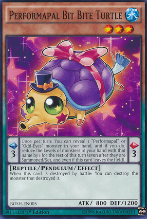 Performapal Bit Bite Turtle [BOSH-EN005] Common - Josh's Cards