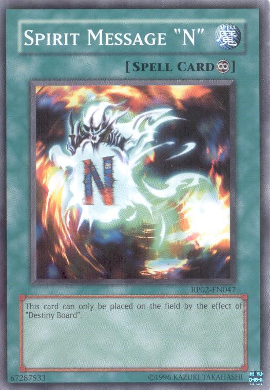 Spirit Message "N" [RP02-EN047] Common - Josh's Cards