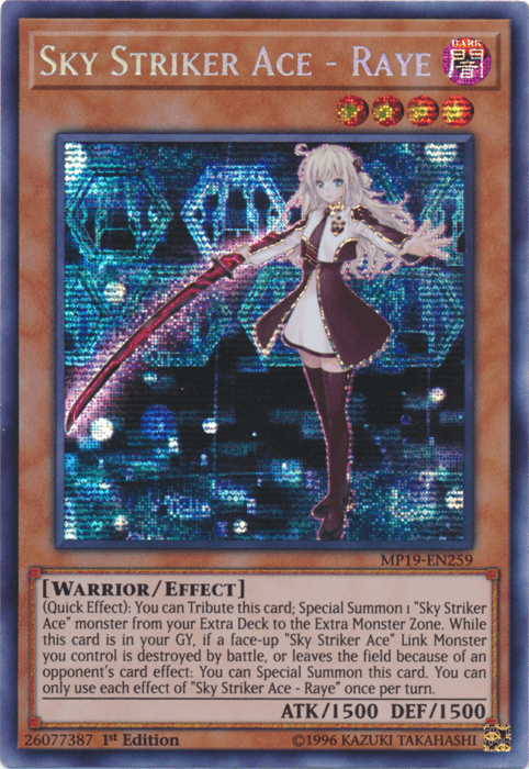 Sky Striker Ace - Raye [MP19-EN259] Prismatic Secret Rare - Josh's Cards