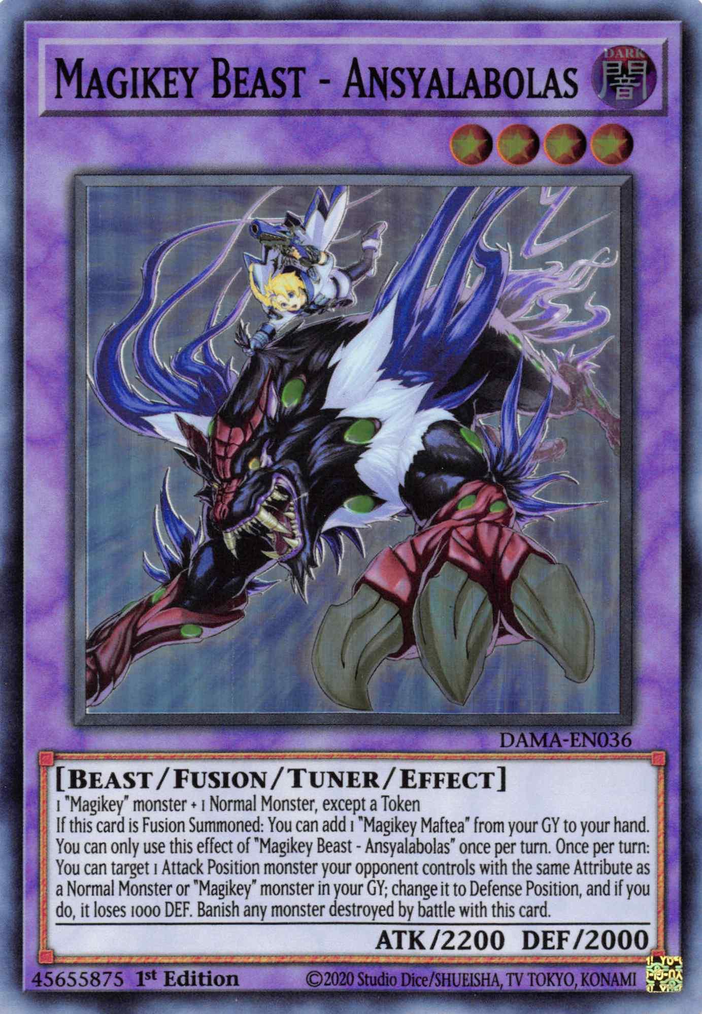 Magikey Beast - Ansyalabolas [DAMA-EN036] Super Rare - Josh's Cards