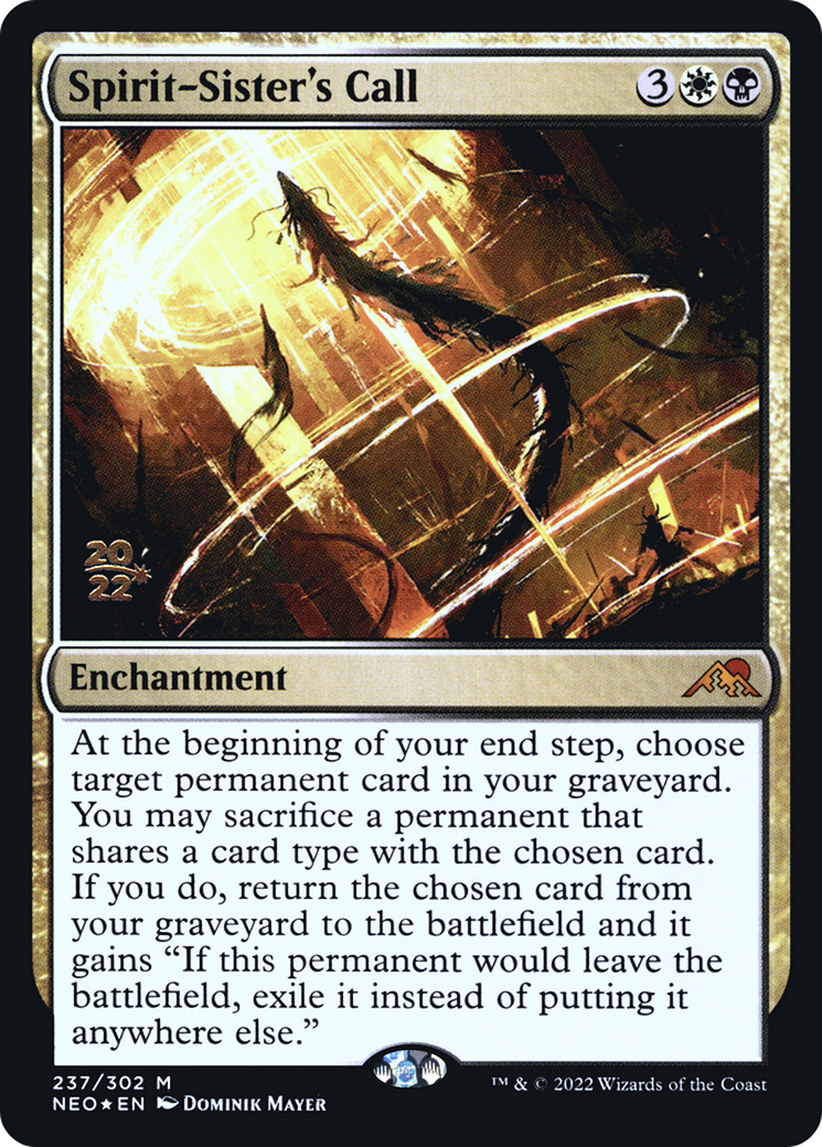 Spirit-Sister's Call (PRE-237S) - Kamigawa: Neon Dynasty Promos Foil