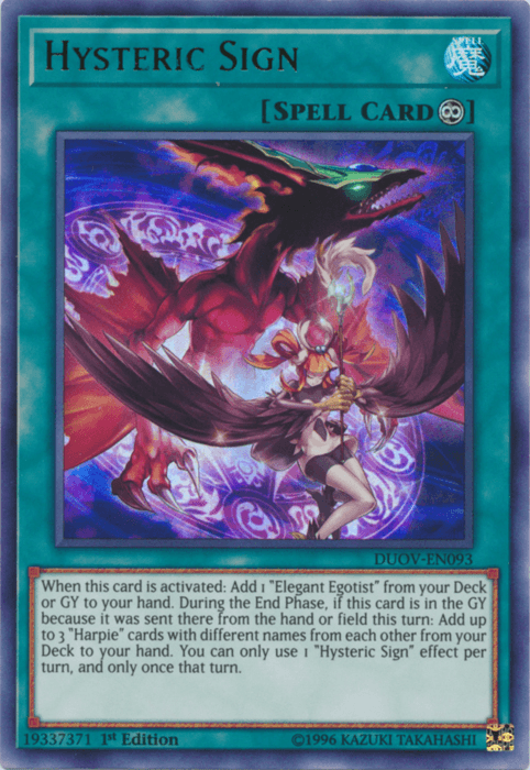 Hysteric Sign [DUOV-EN093] Ultra Rare - Josh's Cards