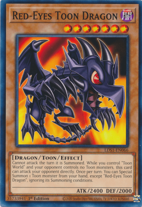 Red-Eyes Toon Dragon [LDS1-EN066] Common - Josh's Cards