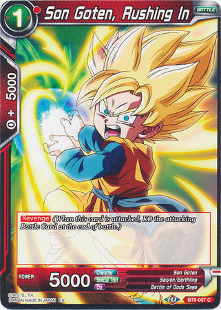 Son Goten, Rushing In (BT8-007) [Malicious Machinations] Parallel Foil