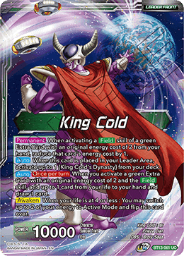 King Cold // King Cold, Ruler of the Galactic Dynasty (Uncommon) (BT13-061) [Supreme Rivalry] Parallel Foil
