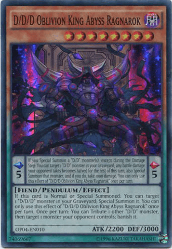 D/D/D Oblivion King Abyss Ragnarok [OP04-EN010] Super Rare - Josh's Cards