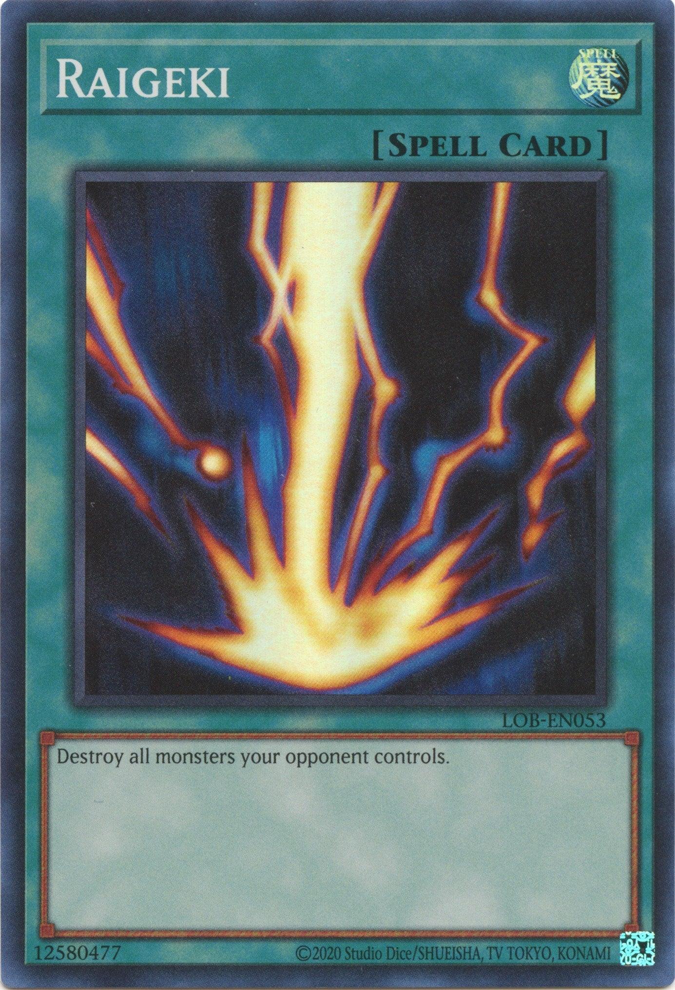 Raigeki (25th Anniversary) [LOB-EN053] Super Rare - Josh's Cards