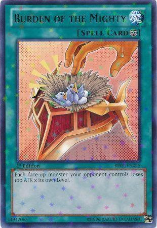 Burden of the Mighty [BP01-EN045] Starfoil Rare - Josh's Cards