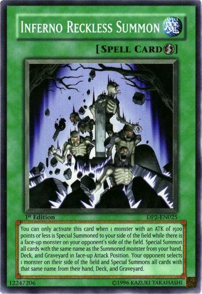 Inferno Reckless Summon [DP2-EN025] Super Rare - Josh's Cards