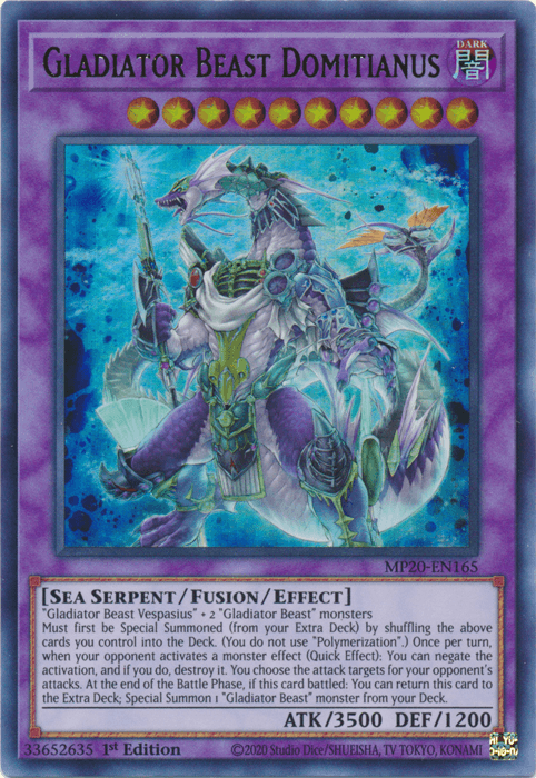 Gladiator Beast Domitianus [MP20-EN165] Ultra Rare - Josh's Cards