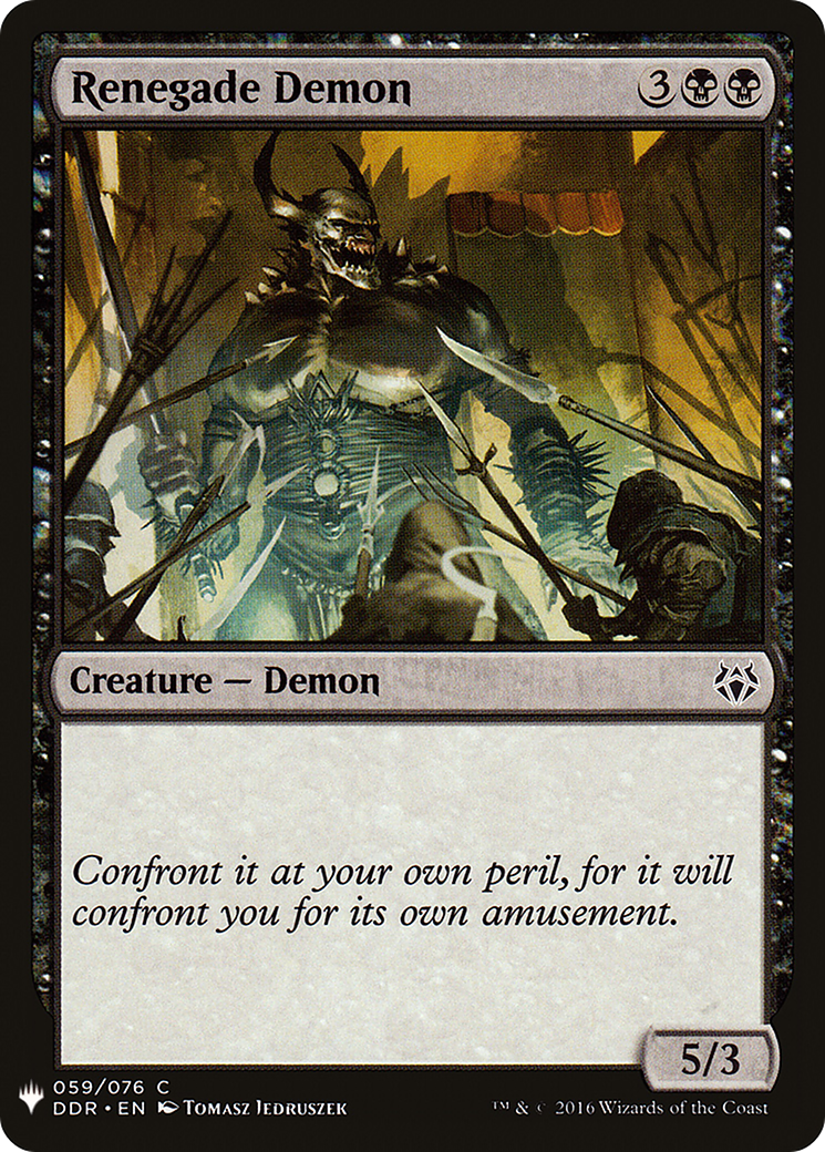 Renegade Demon (LIST-DDR-59) - The List