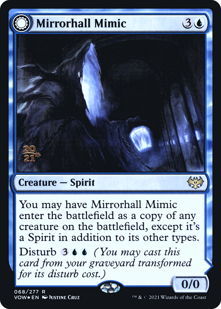 Mirrorhall Mimic // Ghastly Mimicry (PRE-068) - Innistrad: Crimson Vow Promos: (Double Faced Transform) Foil