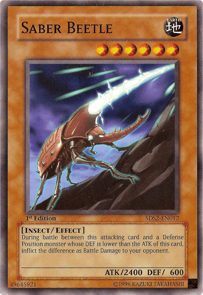 Saber Beetle [5DS2-EN012] Common - Josh's Cards