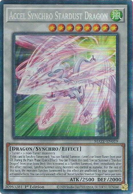 Accel Synchro Stardust Dragon [MAZE-EN019] Collector's Rare - Josh's Cards
