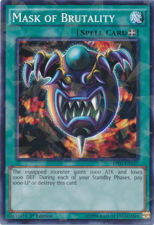 Mask of Brutality [BP03-EN137] Shatterfoil Rare - Josh's Cards