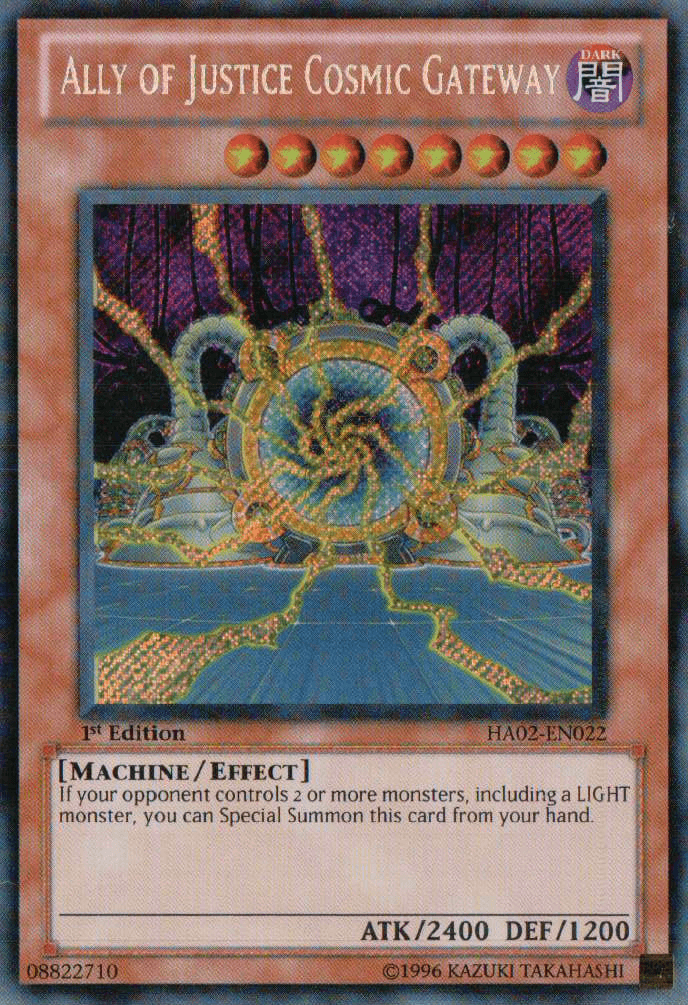 Ally of Justice Cosmic Gateway [HA02-EN022] Secret Rare - Josh's Cards