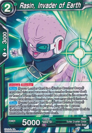 Rasin, Invader of Earth (BT12-074) [Vicious Rejuvenation] Parallel Foil