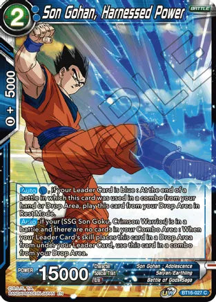 Son Gohan, Harnessed Power (BT16-027) [Realm of the Gods] Parallel Foil