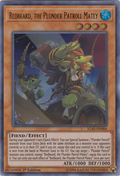 Redbeard, the Plunder Patroll Matey [IGAS-EN086] Ultra Rare - Josh's Cards