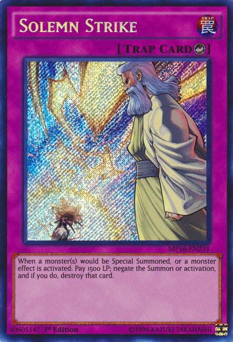 Solemn Strike [MP16-EN231] Secret Rare - Josh's Cards