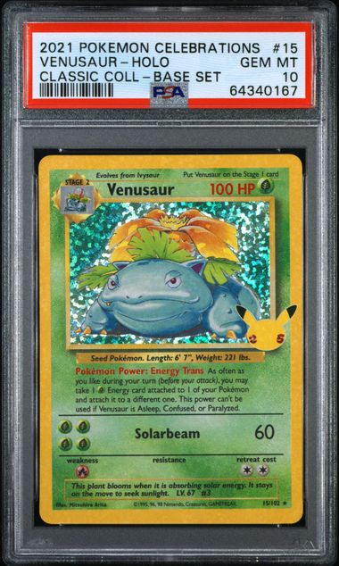 Venusaur Celebrations 15/102 PSA 10