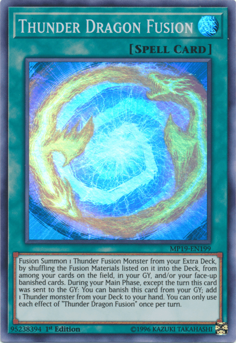 Thunder Dragon Fusion [MP19-EN199] Super Rare - Josh's Cards