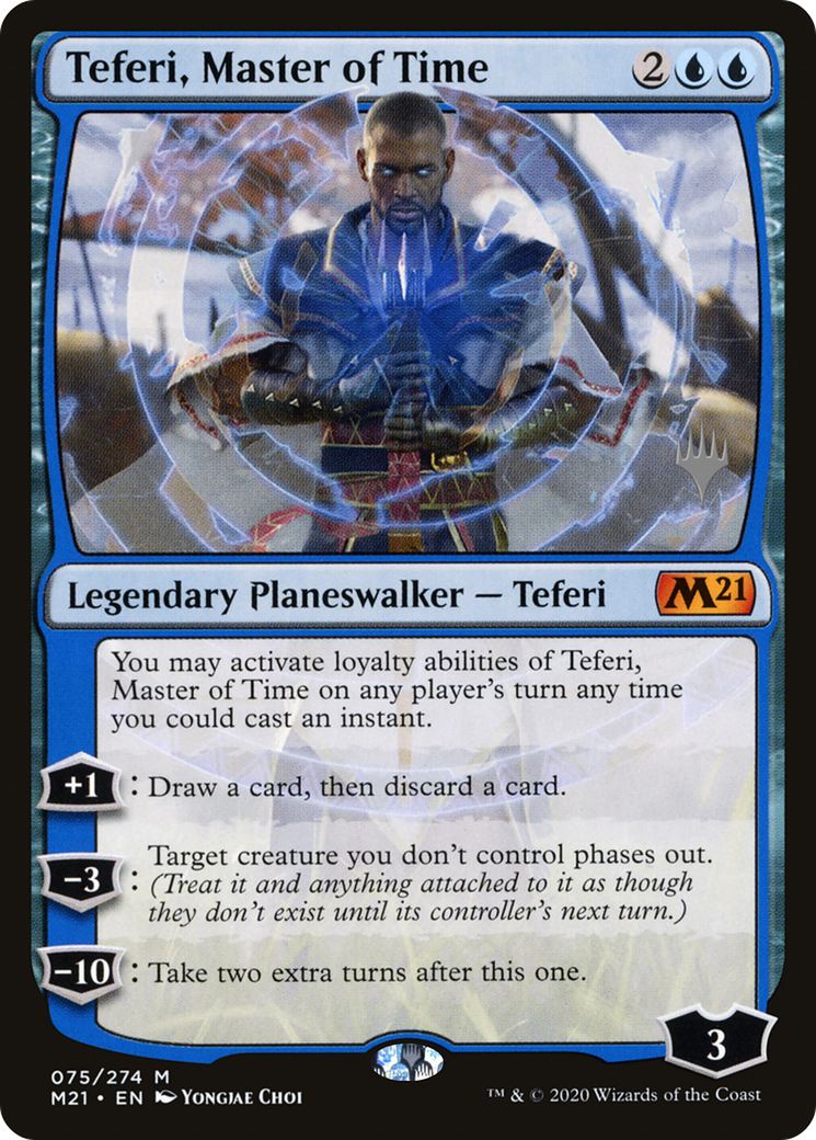 Teferi, Master of Time (PPM21-75P) - Core Set 2021 Promos Foil