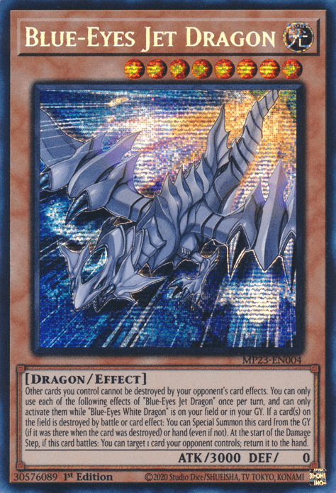 Blue-Eyes Jet Dragon [MP23-EN004] Prismatic Secret Rare - Josh's Cards