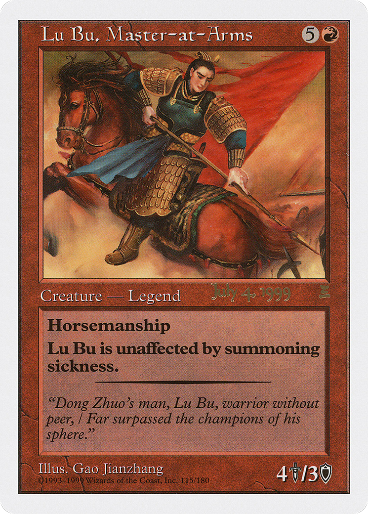 Lu Bu, Master-at-Arms (PRE-115) - Portal: Three Kingdoms Promos