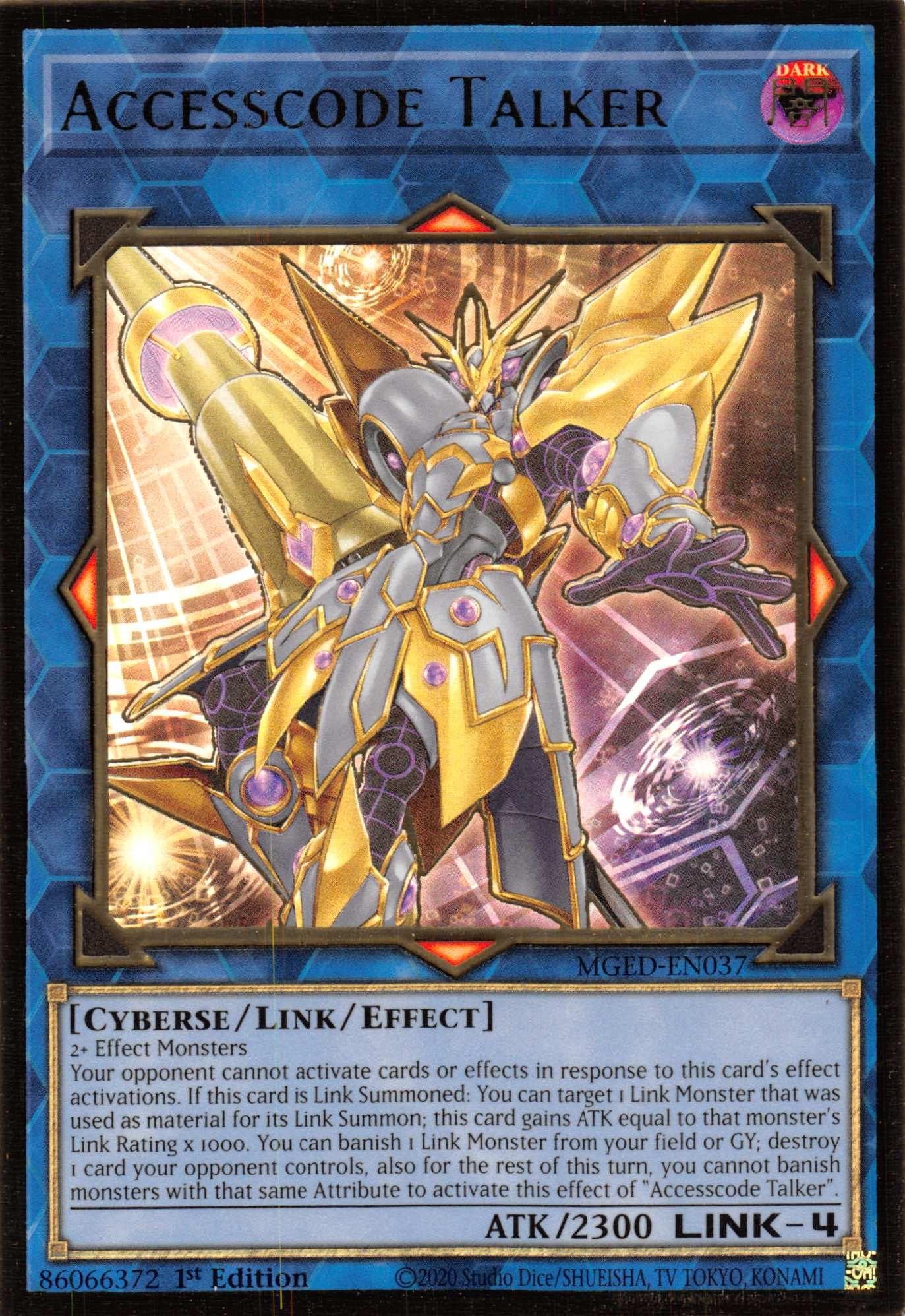 Accesscode Talker [MGED-EN037] Gold Rare - Josh's Cards