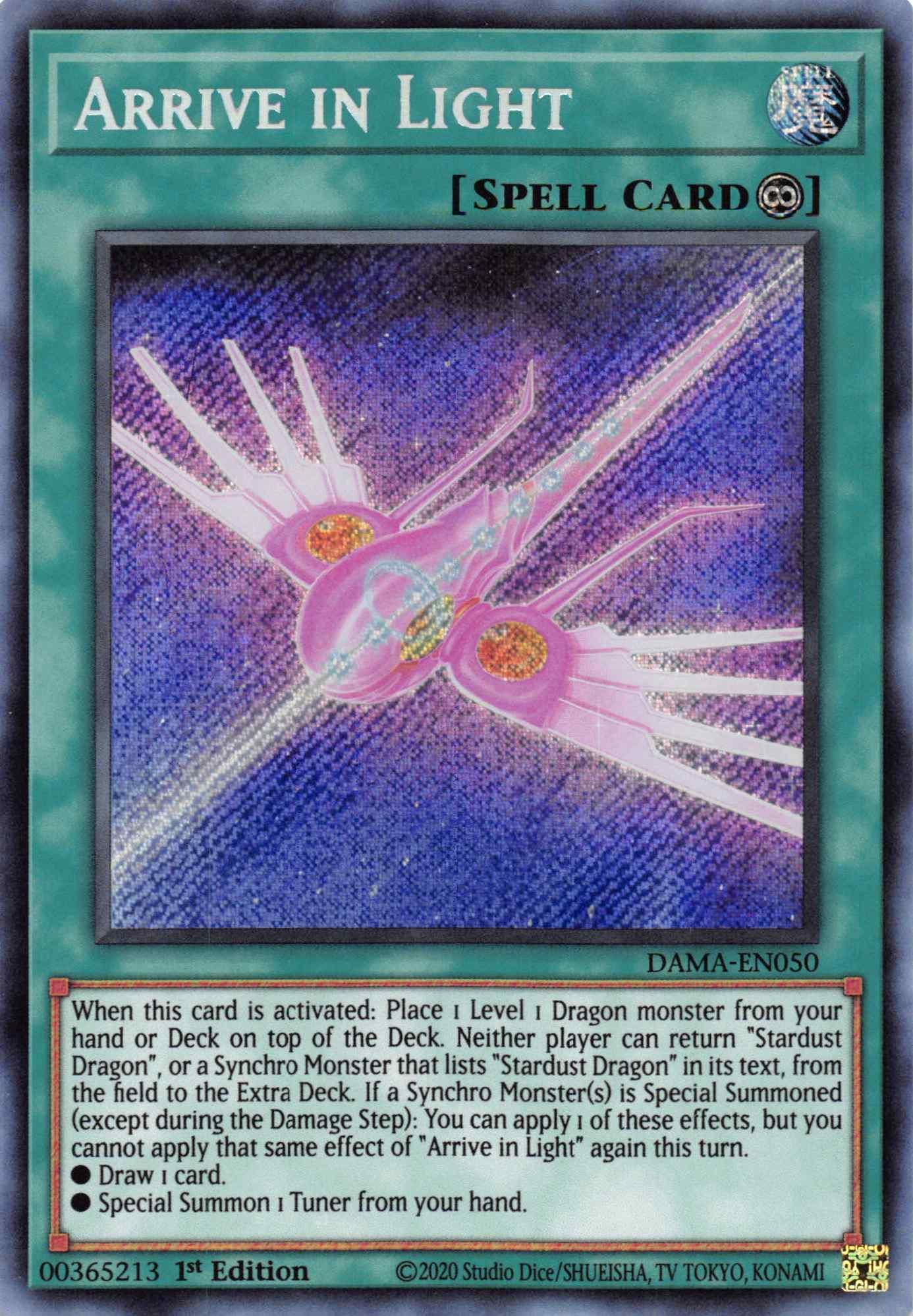 Arrive in Light [DAMA-EN050] Secret Rare - Josh's Cards