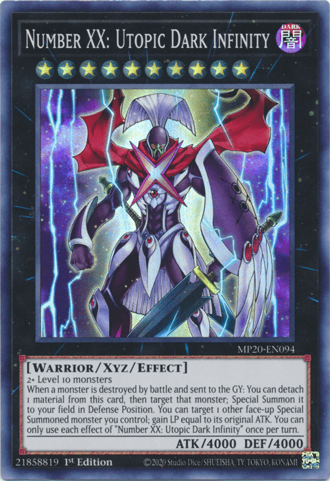 Number XX: Utopic Dark Infinity [MP20-EN094] Super Rare - Josh's Cards