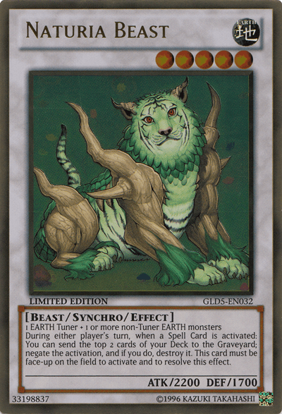 Naturia Beast [GLD5-EN032] Gold Rare - Josh's Cards