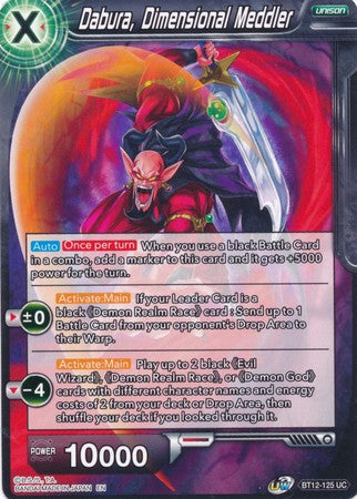 Dabura, Dimensional Meddler (BT12-125) [Vicious Rejuvenation] Parallel Foil