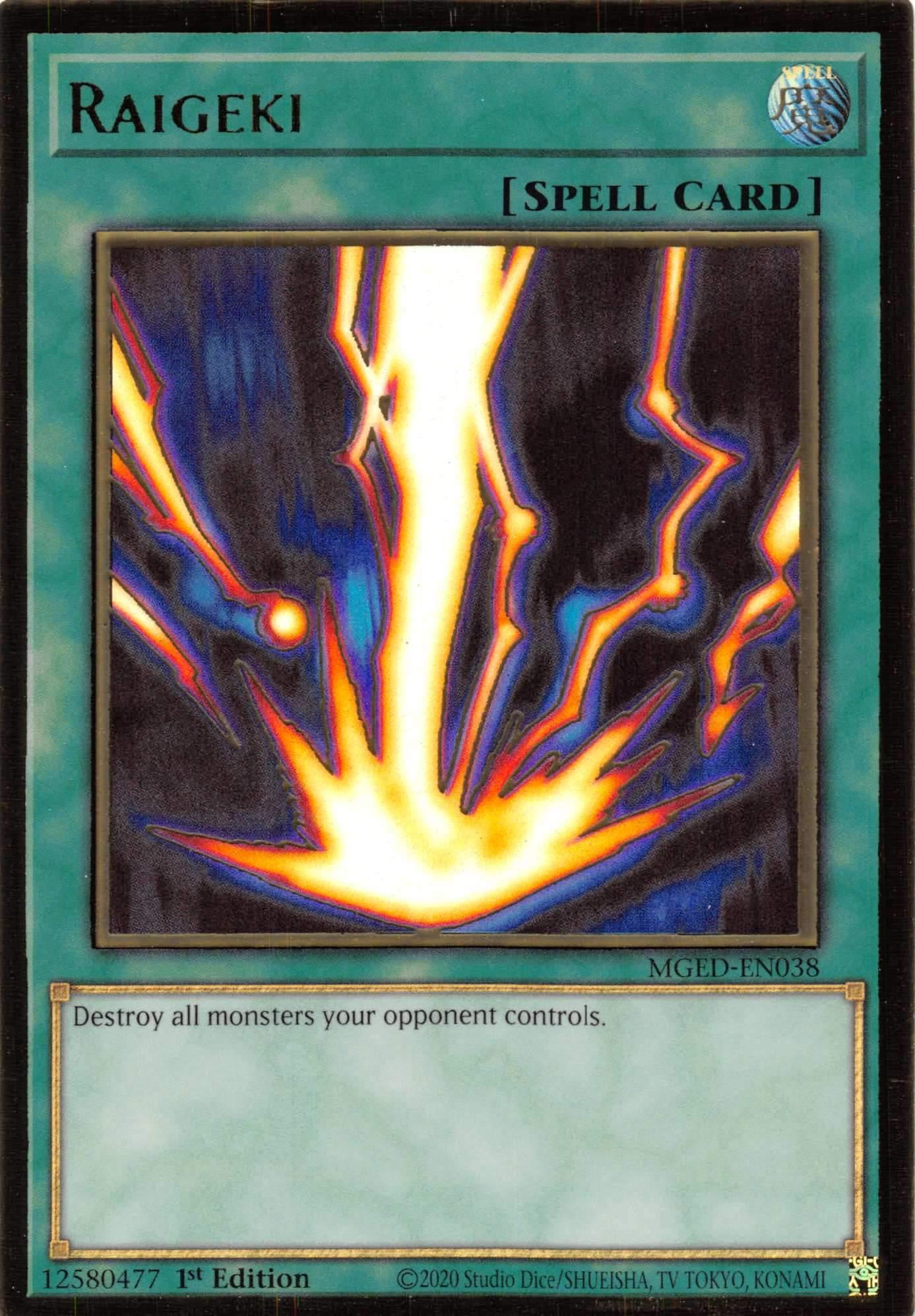 Raigeki [MGED-EN038] Gold Rare - Josh's Cards