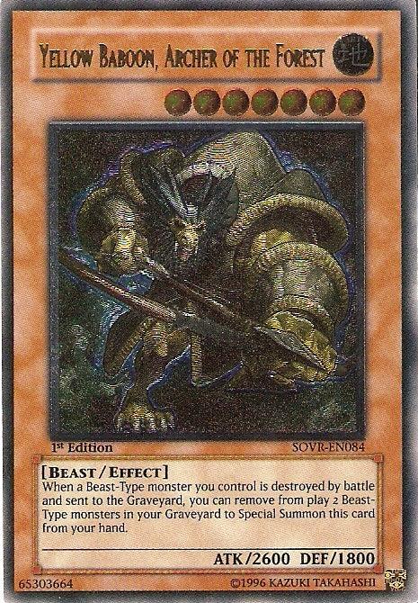 Yellow Baboon, Archer of the Forest [SOVR-EN084] Ultimate Rare - Josh's Cards