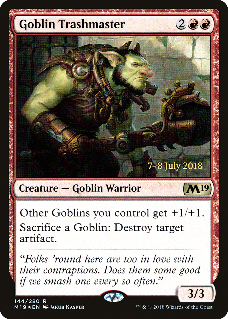 Goblin Trashmaster (PRE-144S) - Core Set 2019 Promos Foil