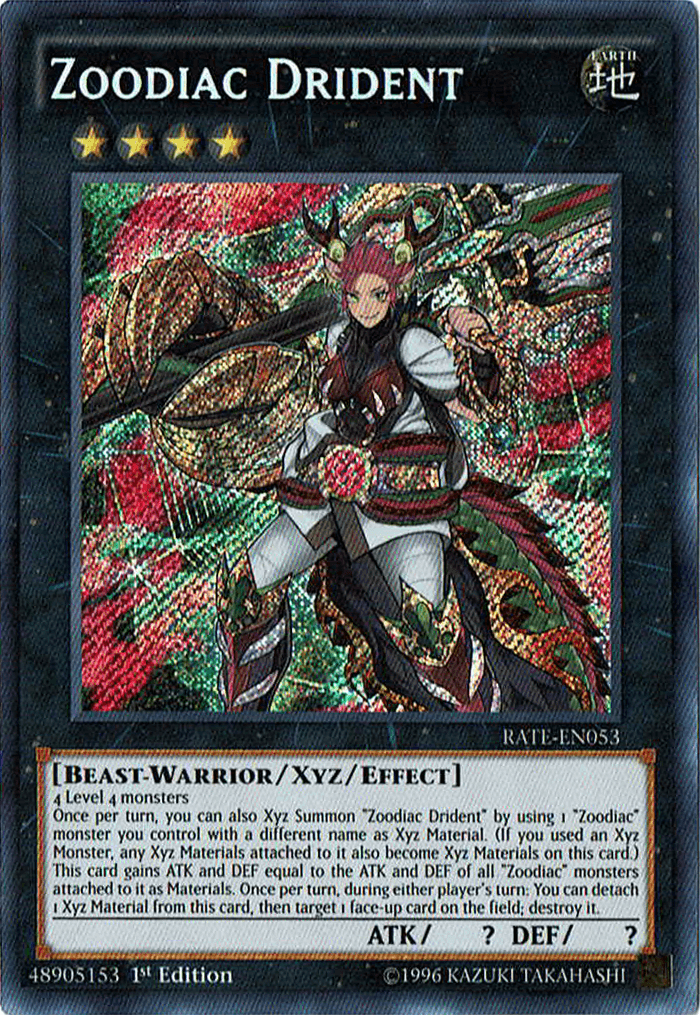 Zoodiac Drident [RATE-EN053] Secret Rare - Josh's Cards