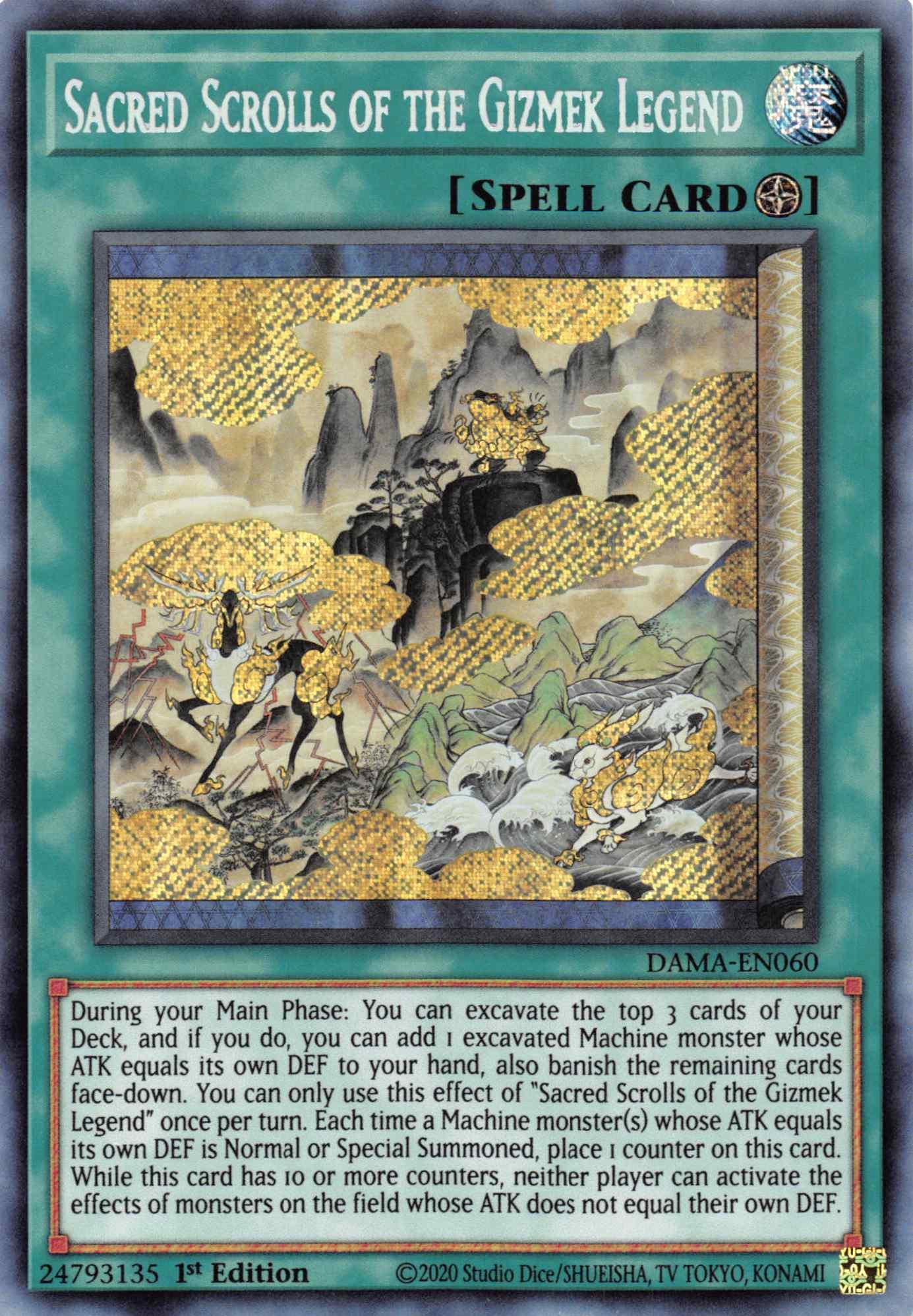 Sacred Scrolls of the Gizmek Legend [DAMA-EN060] Secret Rare - Josh's Cards