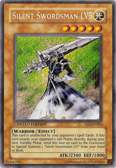 Silent Swordsman LV5 [EEN-ENSE4] Secret Rare - Josh's Cards