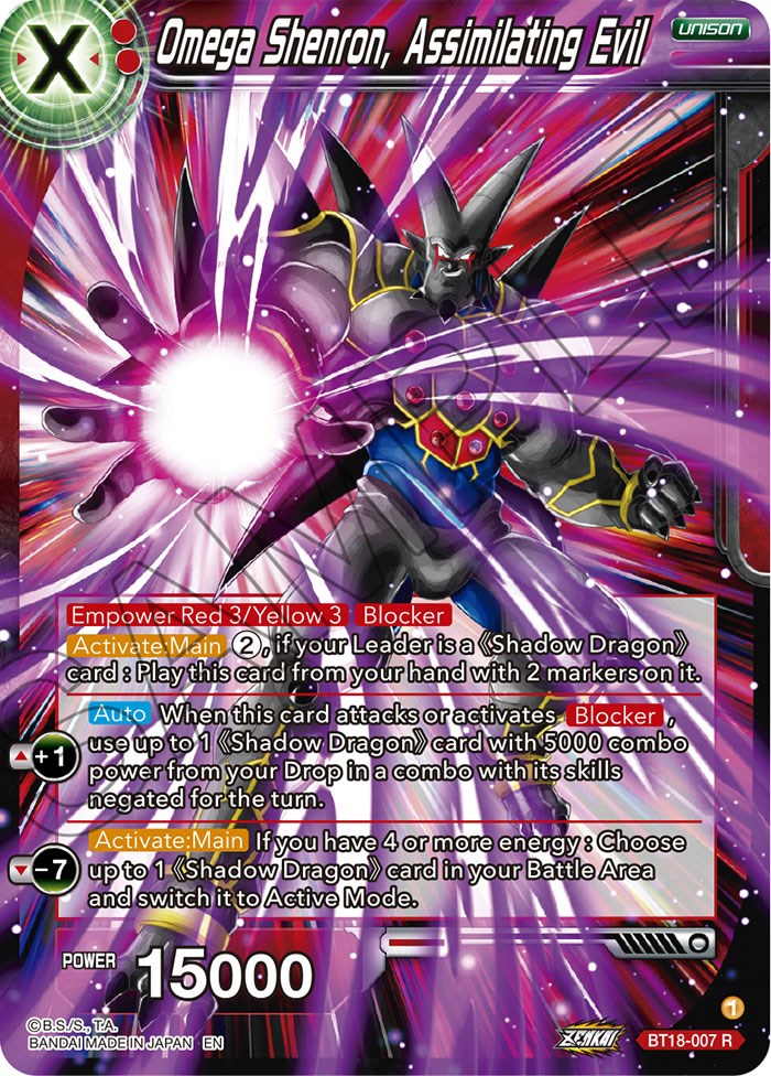 Omega Shenron, Assembling Evil (BT18-007) [Dawn of the Z-Legends] Parallel Foil
