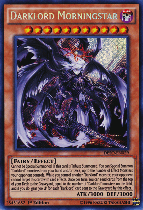 Darklord Morningstar [DESO-EN029] Secret Rare - Josh's Cards